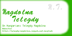 magdolna telegdy business card